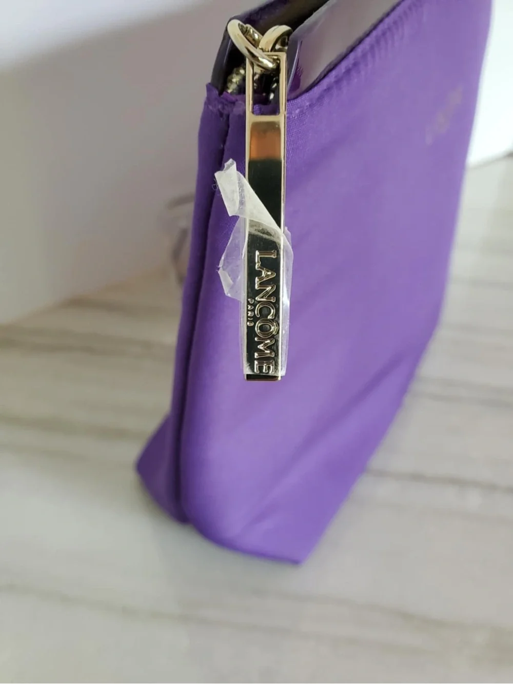 Lancôme Paris Purple Zip Top Makeup Travel Bag